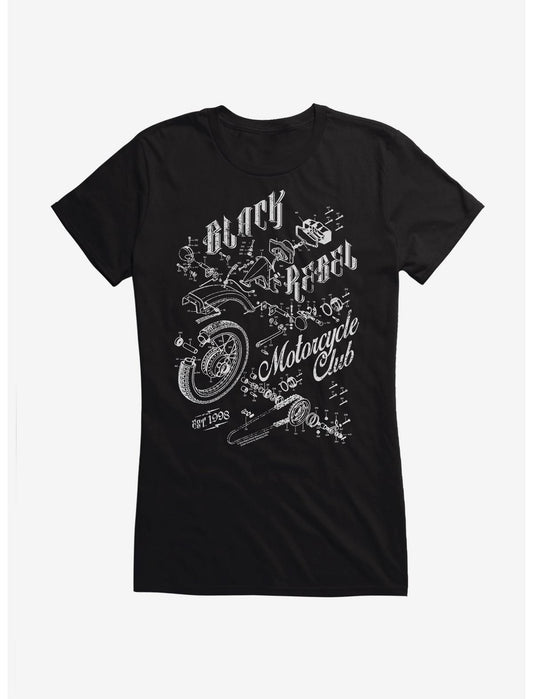 Black Rebel Motorcycle Club Moto Est 1998 Girls T-Shirt - US 1802