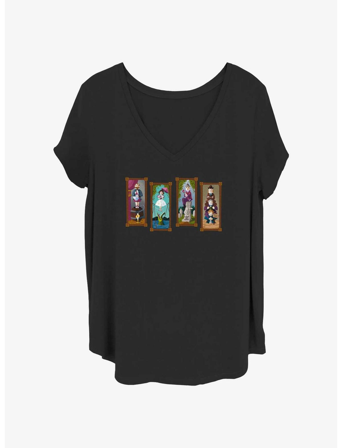 Disney The Haunted Mansion Characters Portraits Girls T-Shirt Plus Size - US 4586