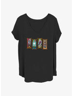 Disney The Haunted Mansion Characters Portraits Girls T-Shirt Plus Size - US 4586