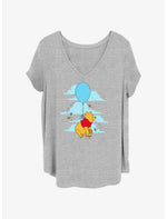 Disney Winnie The Pooh Pooh Balloon Girls T-Shirt Plus Size - US 7665