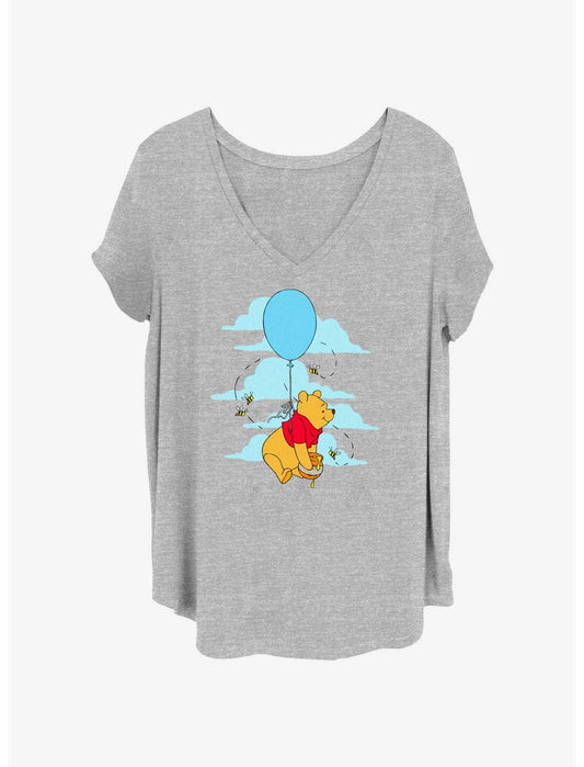 Disney Winnie The Pooh Pooh Balloon Girls T-Shirt Plus Size - US 7665