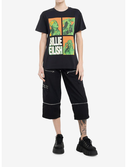 Billie Eilish Bandana Portrait Grid T-Shirt - US 0598