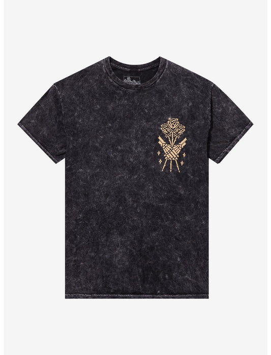 Bad Omens Skeletons Holding Roses Relaxed Fit Girls T-Shirt - US 8460