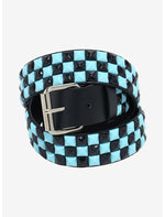 Light Blue & Black Pyramid Stud Belt - US 2600