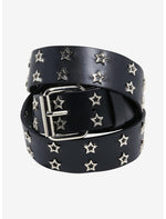 Black & Silver Star Stud Belt - US 5002