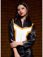 DC Comics Superman Hawkgirl Color-Block Girls Crop Jacket - US 8964