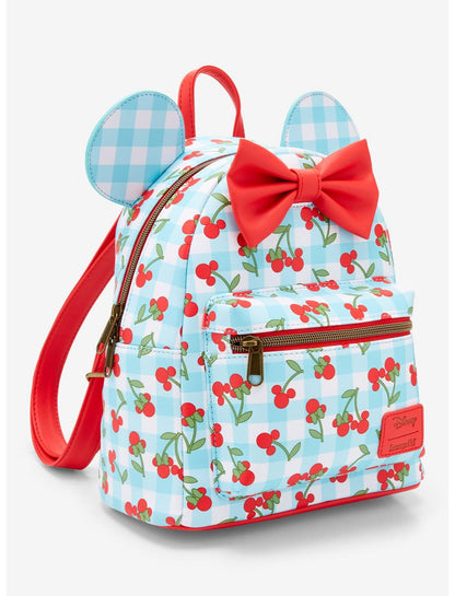 Loungefly Disney Minnie Mouse Gingham Cherry Mini Backpack - US 7990