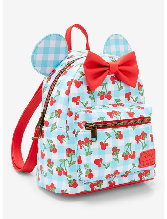 Loungefly Disney Minnie Mouse Gingham Cherry Mini Backpack - US 7990