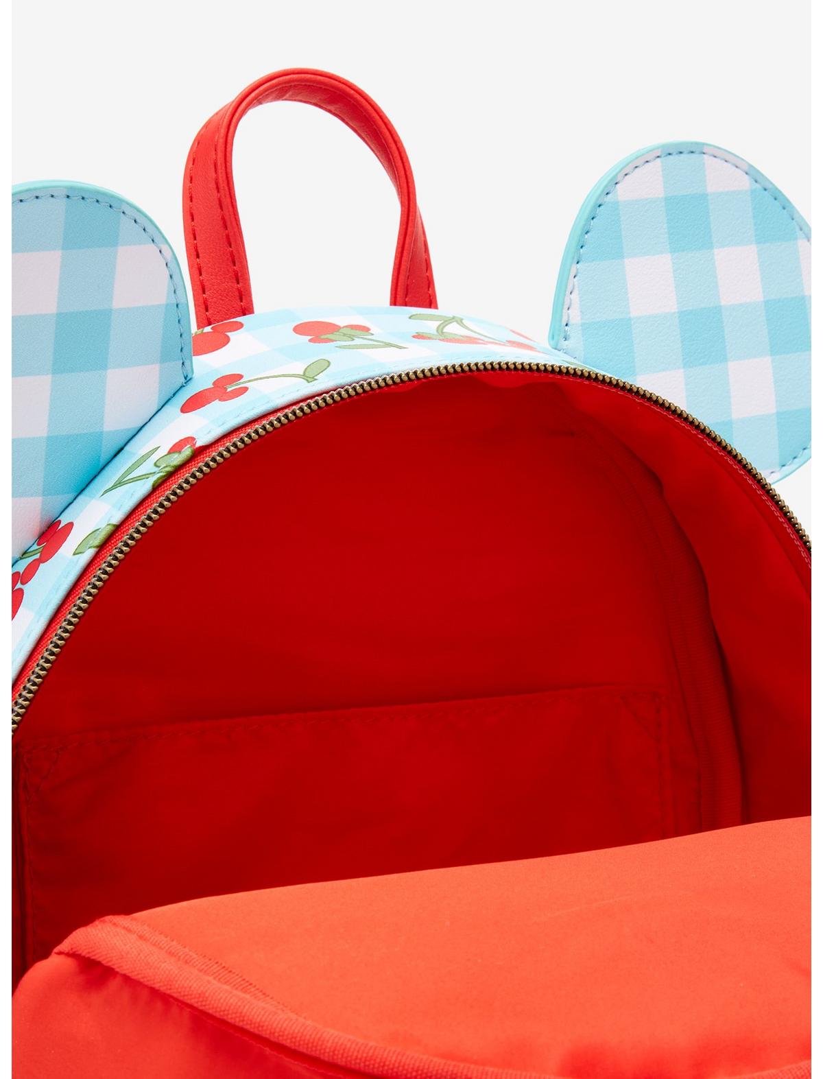 Loungefly Disney Minnie Mouse Gingham Cherry Mini Backpack - US 7990