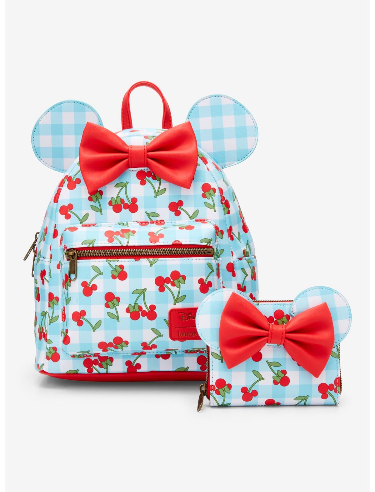 Loungefly Disney Minnie Mouse Gingham Cherry Mini Backpack - US 7990
