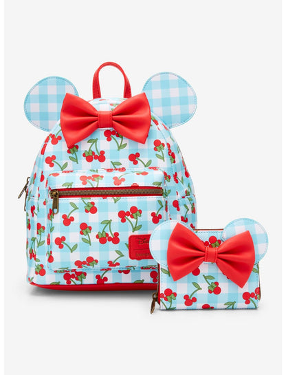 Loungefly Disney Minnie Mouse Gingham Cherry Mini Backpack - US 7990
