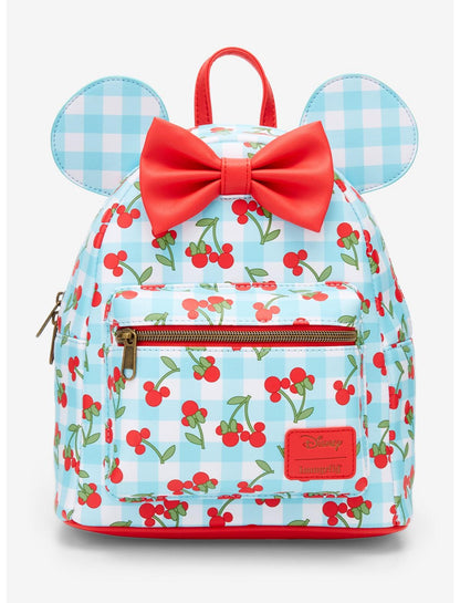 Loungefly Disney Minnie Mouse Gingham Cherry Mini Backpack - US 7990