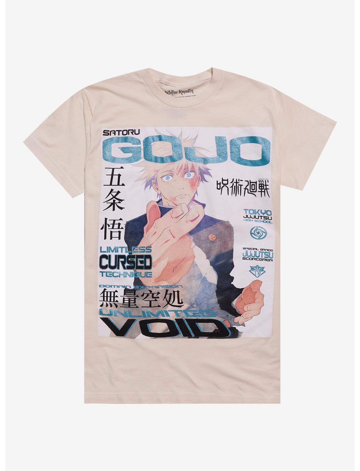 Jujutsu Kaisen Gojo Magazine Cover T-Shirt - US 9418