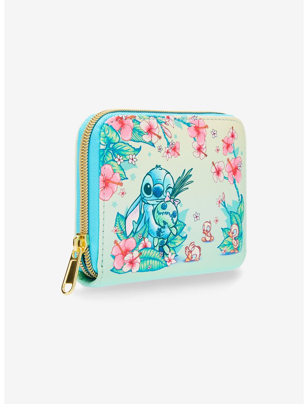 Loungefly Disney Stitch Floral Mini Zipper Wallet - US 1828