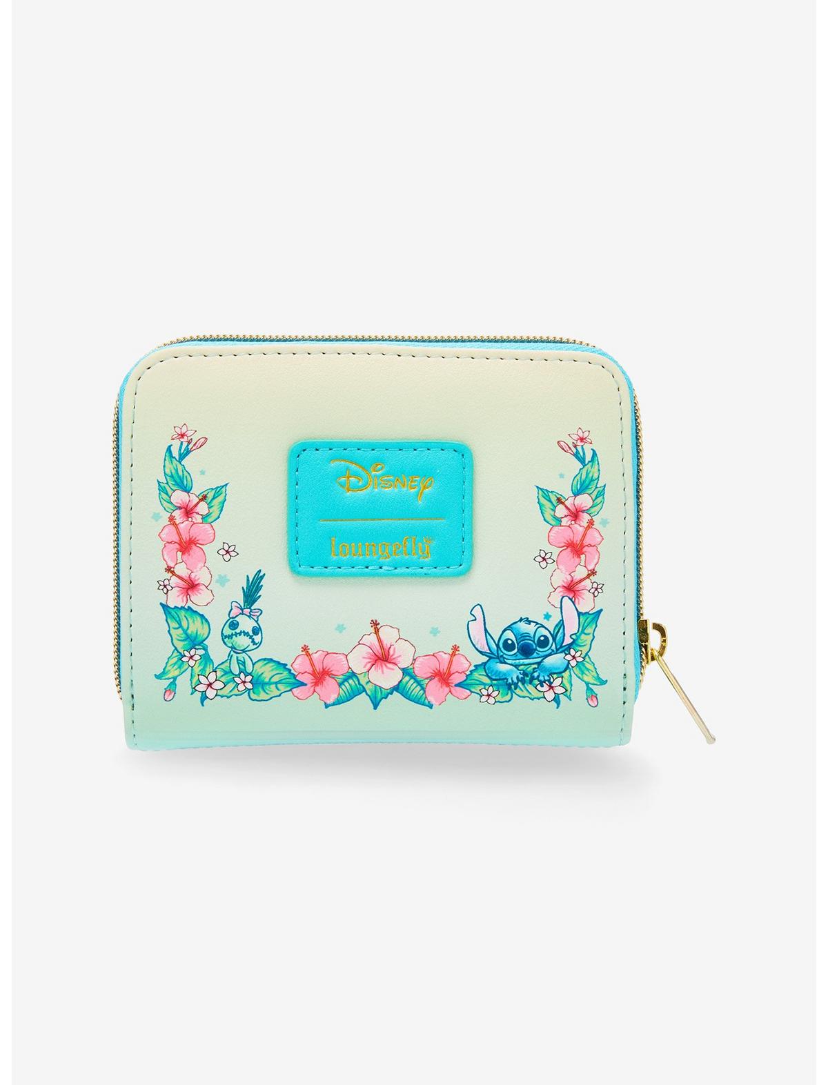 Loungefly Disney Stitch Floral Mini Zipper Wallet - US 1828
