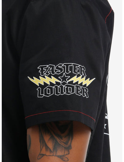 Faster Louder Motor Club Woven Button-Up - US 5193
