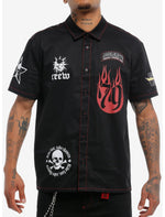 Faster Louder Motor Club Woven Button-Up - US 5193