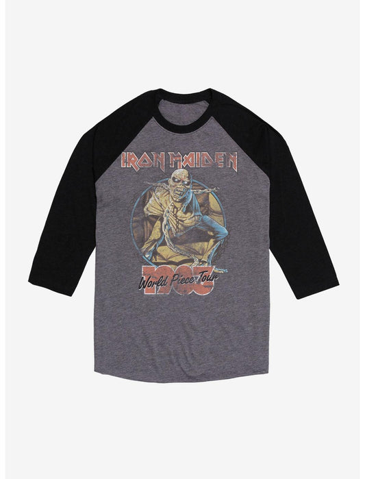 Iron Maiden Vintage World Piece Tour 1983 Raglan T-Shirt - US 8664