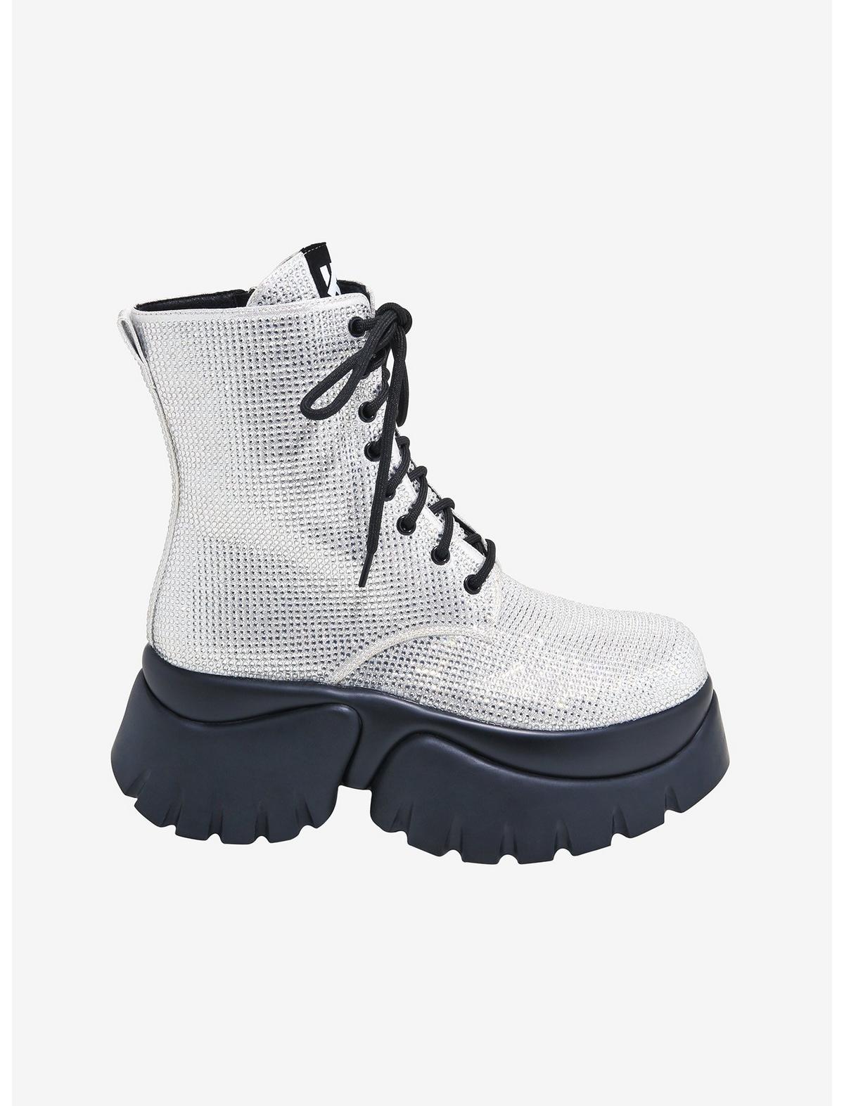 Koi X Twilight Vampire Skin Chunky Combat Boots - US 7507