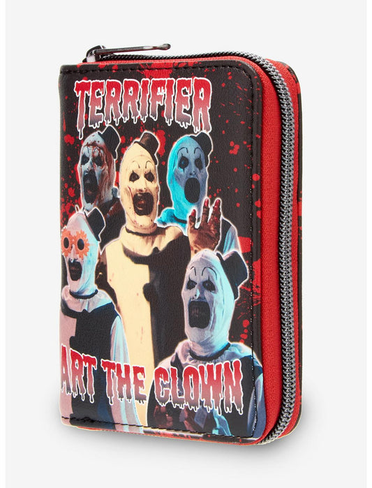 Loungefly Terrifier Art The Clown Splatter Mini Zipper Wallet - US 3103