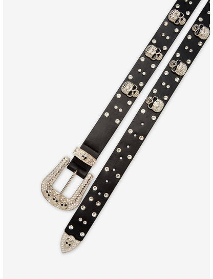 Black Skull Bling Belt - US 0902