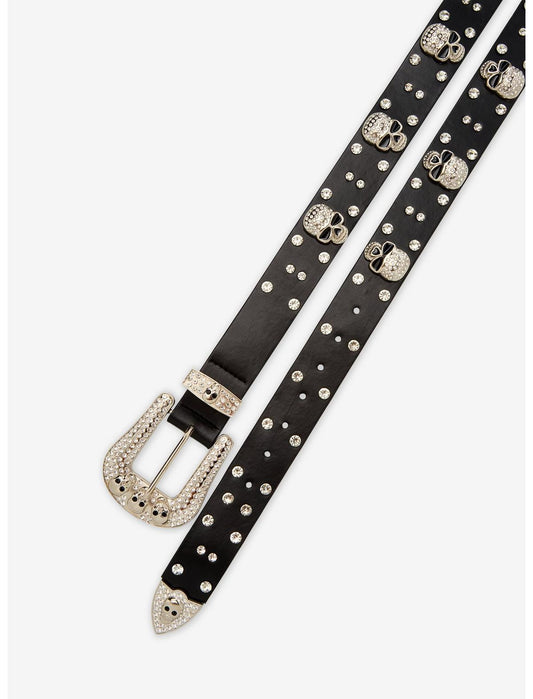 Black Skull Bling Belt - US 0902