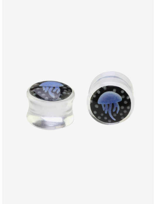 Acrylic Blue Jellyfish Plug 2 Pack - US 2073