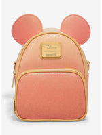 Loungefly Disney Mickey Mouse Orange Glitter Convertible Crossbody Bag - US 5131