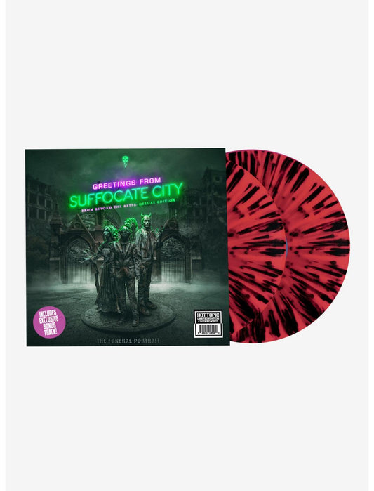 Funeral Portrait Greetings From Suffocate City (Red With Black Splatter) Vinyl LP Hot Topic Exclusive - US 1850