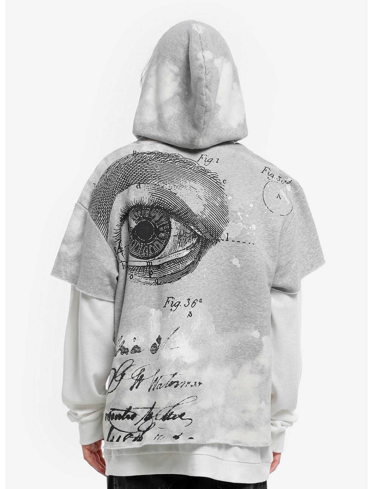 Anatomy Grey & White Twofer Thermal Hoodie - US 6430
