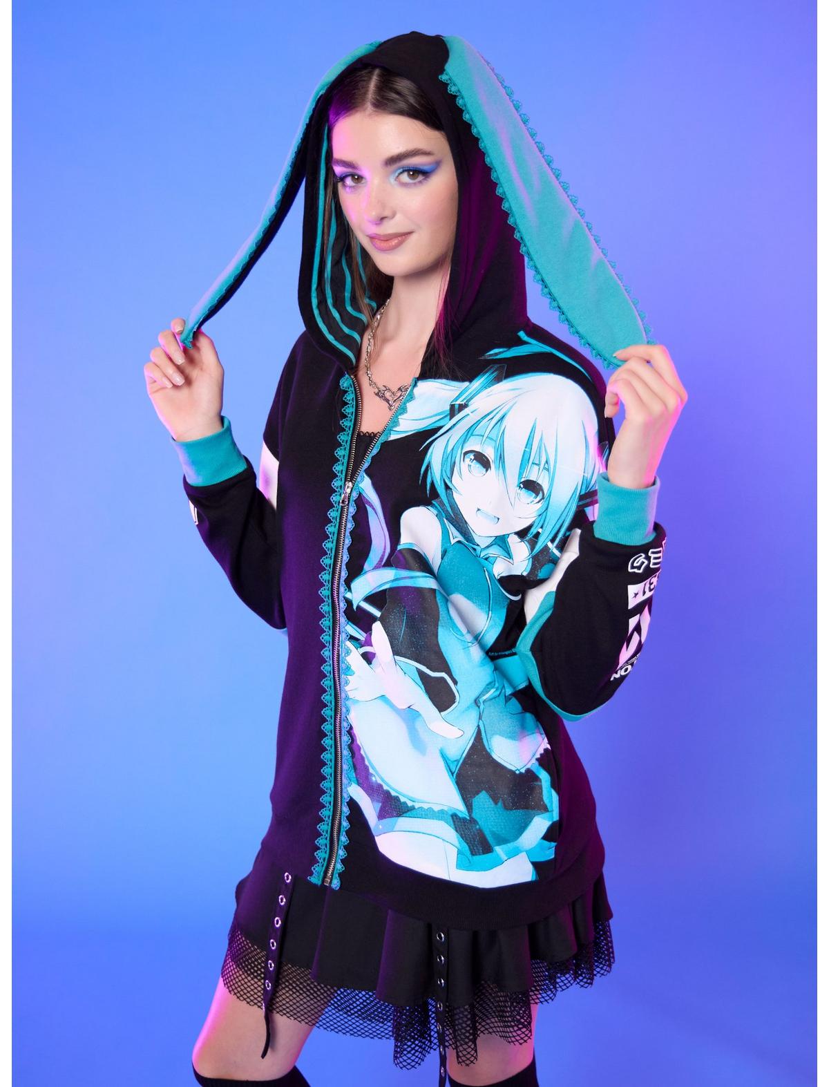 Hatsune Miku Lace Bunny Ears Hoodie - US 1851
