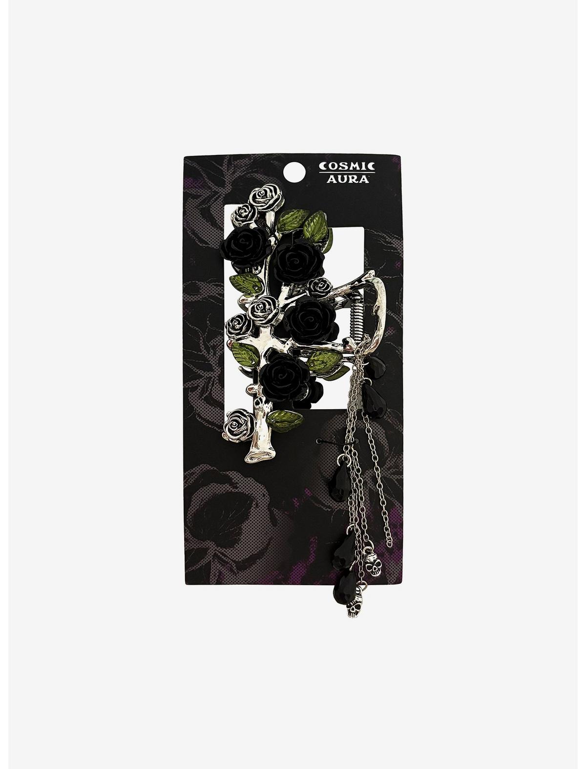 Cosmic Aura Dark Rose Claw Hair Clip - US 5662