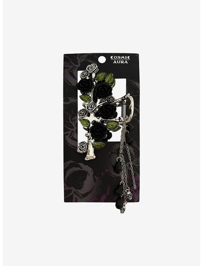 Cosmic Aura Dark Rose Claw Hair Clip - US 5662