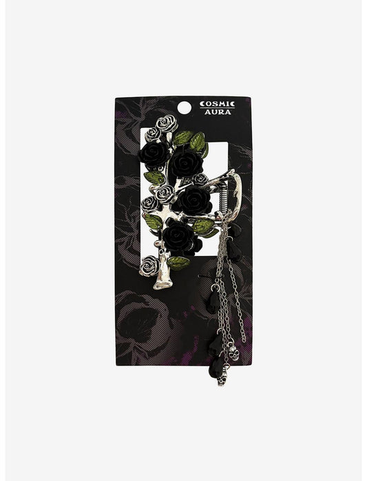 Cosmic Aura Dark Rose Claw Hair Clip - US 5662