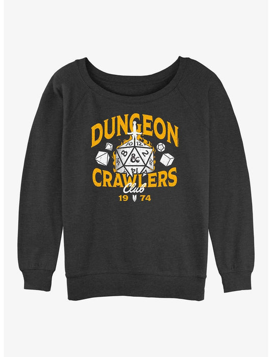 Dungeons & Dragons Dungeon Crawlers Club Girls Slouchy Sweatshirt - US 1806