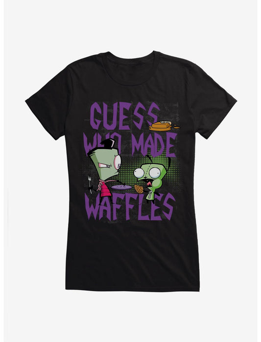 Invader Zim Guess Who Made Waffles Girls T-Shirt - US 5778