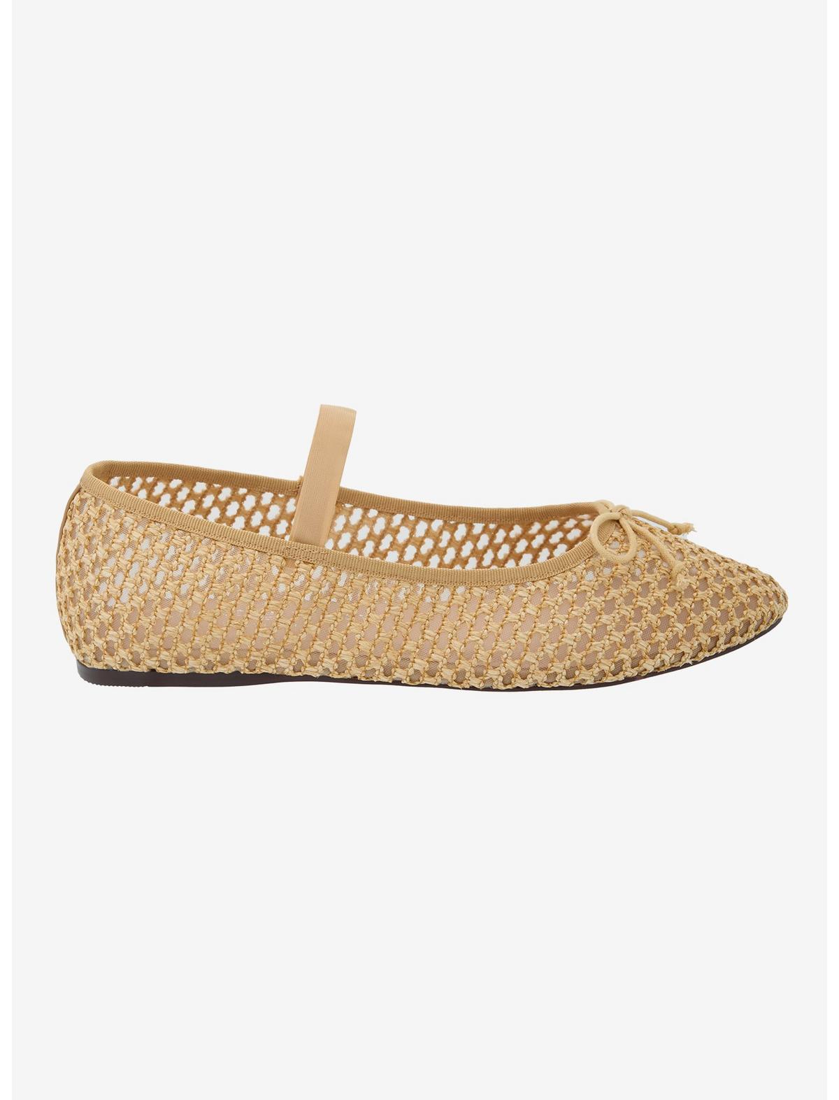 Chinese Laundry Tan Mesh Woven Flats - US 9020