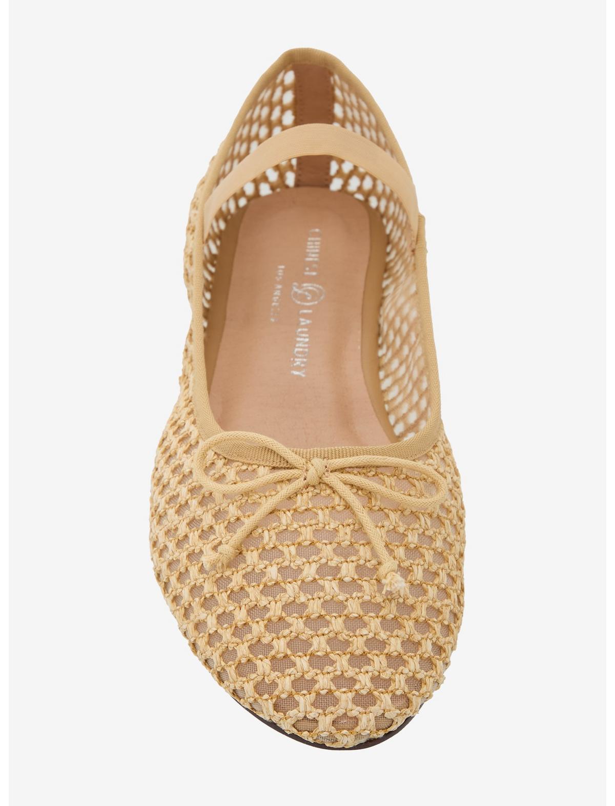 Chinese Laundry Tan Mesh Woven Flats - US 9020