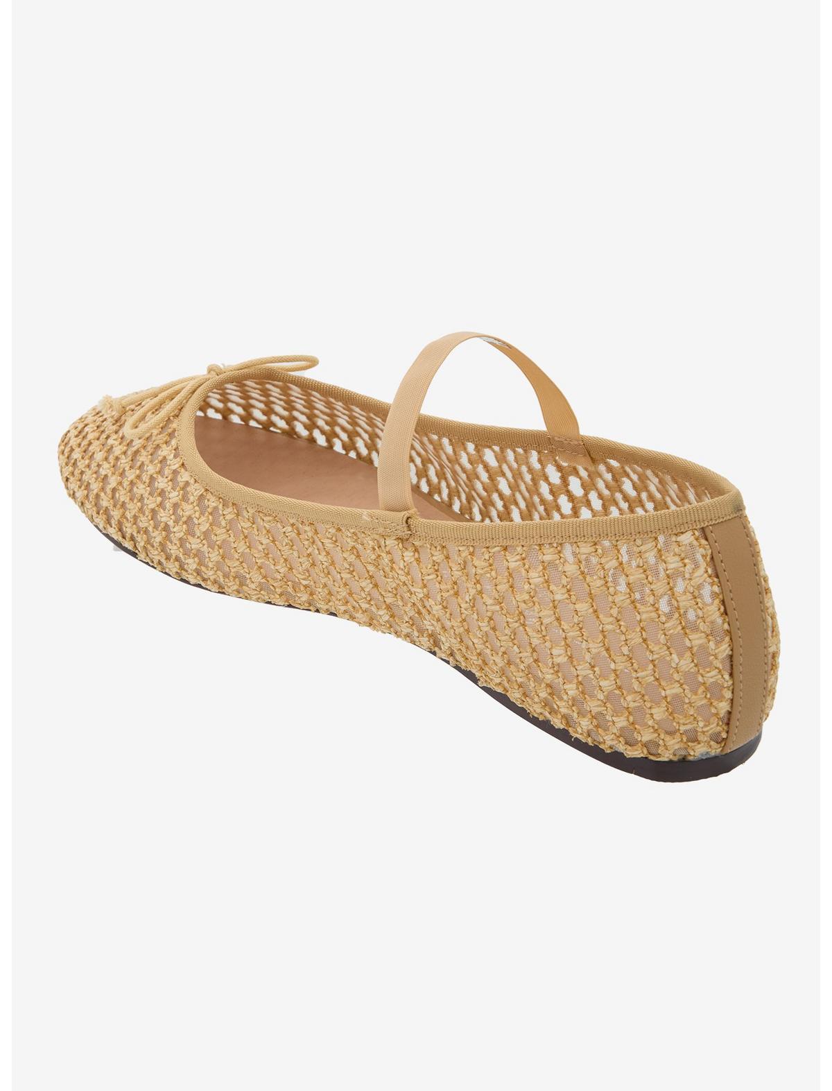 Chinese Laundry Tan Mesh Woven Flats - US 9020