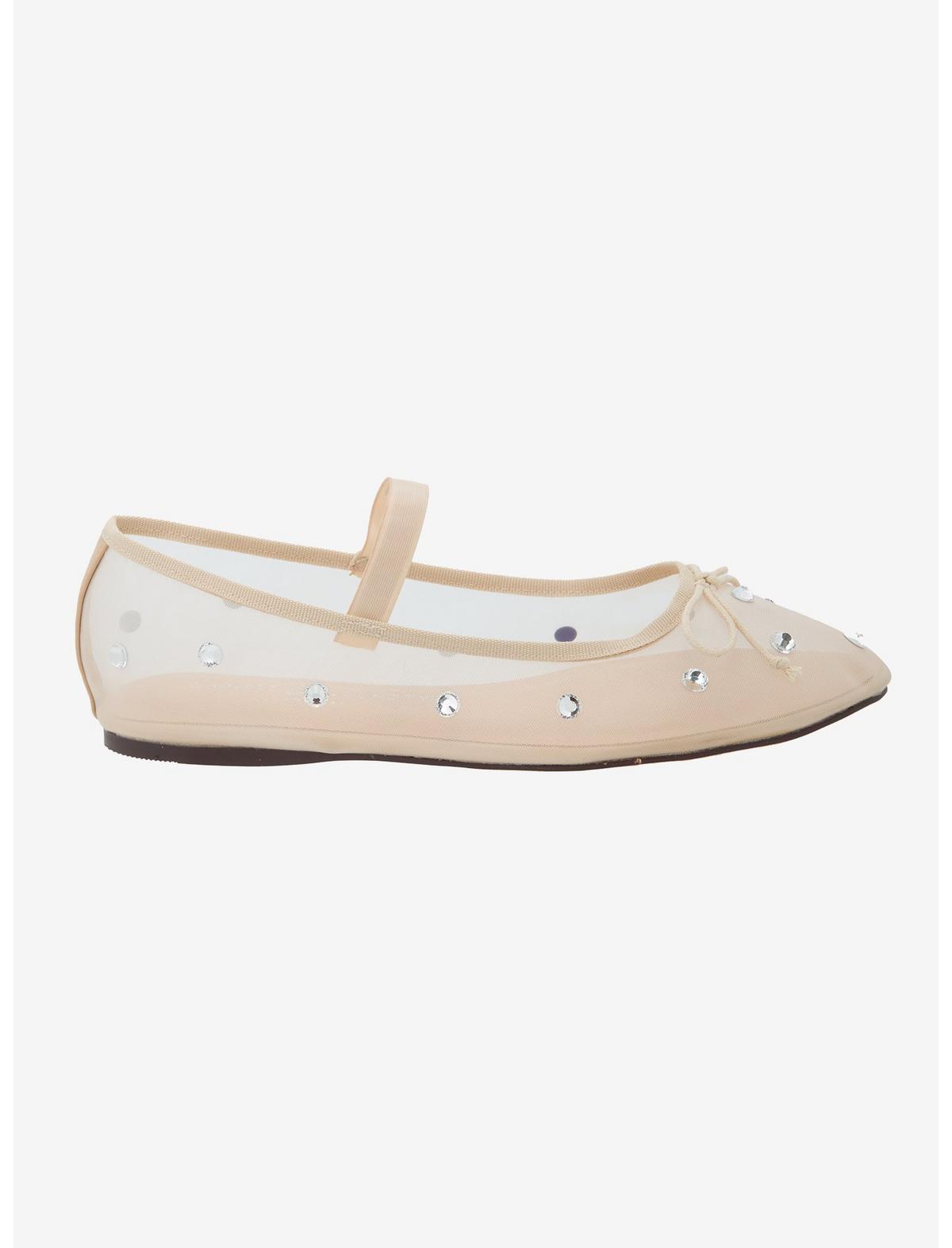 Chinese Laundry Nude Bling Mesh Flats - US 7199