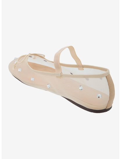Chinese Laundry Nude Bling Mesh Flats - US 7199