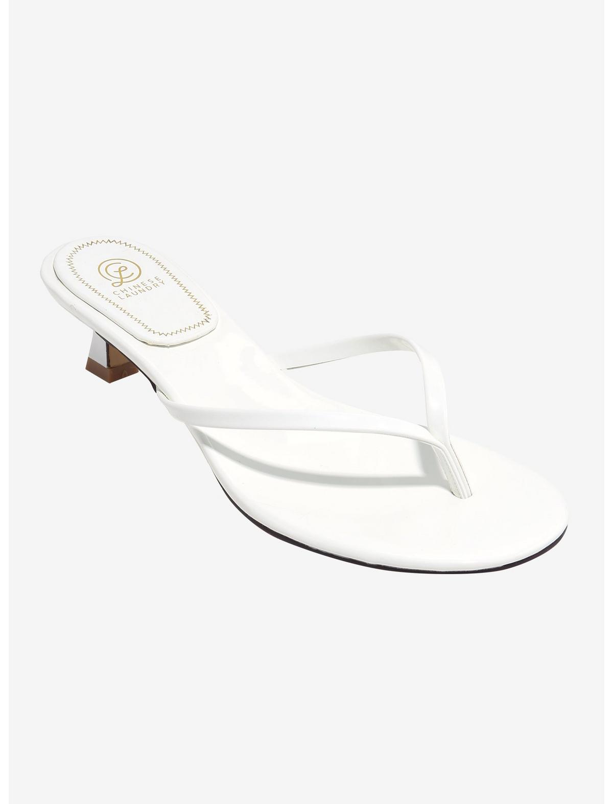 Chinese Laundry White Brissa Sandal Heels - US 7468