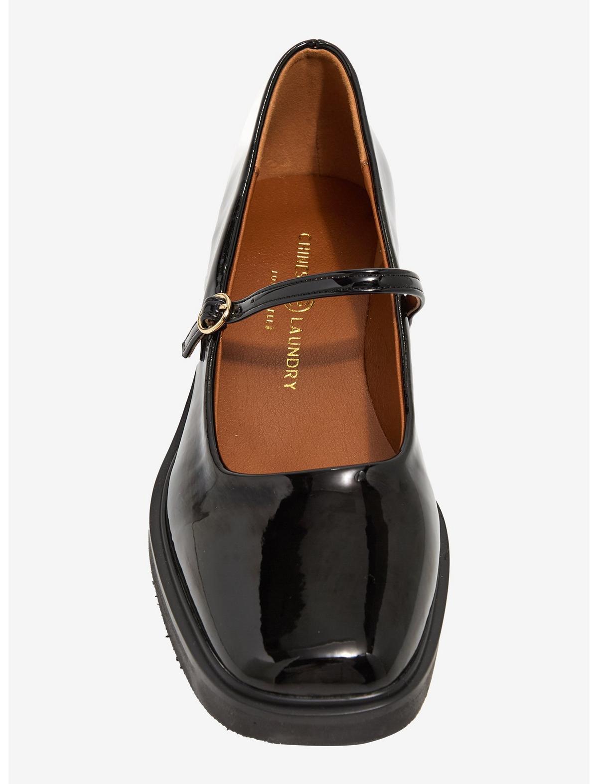 Chinese Laundry Shiny Black Sonia Mary Janes - US 1293