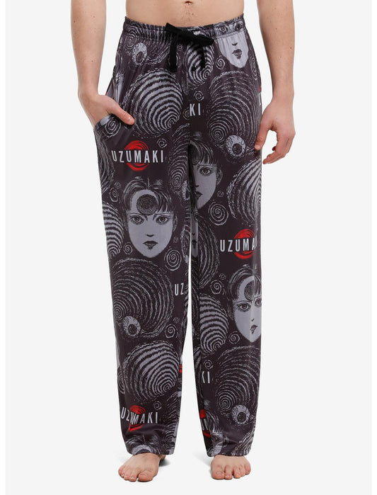 Junji Ito Uzumaki Spiral Pajama Pants - US 9419