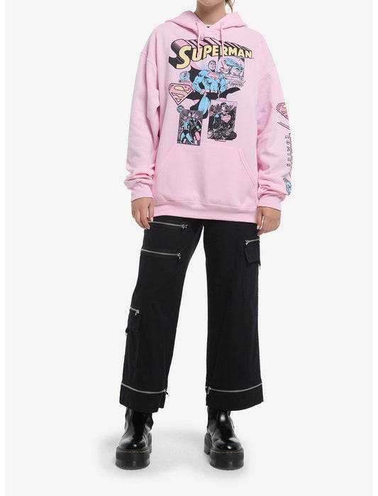 DC Comics Superman Comic Panels Girls Hoodie - US 6575