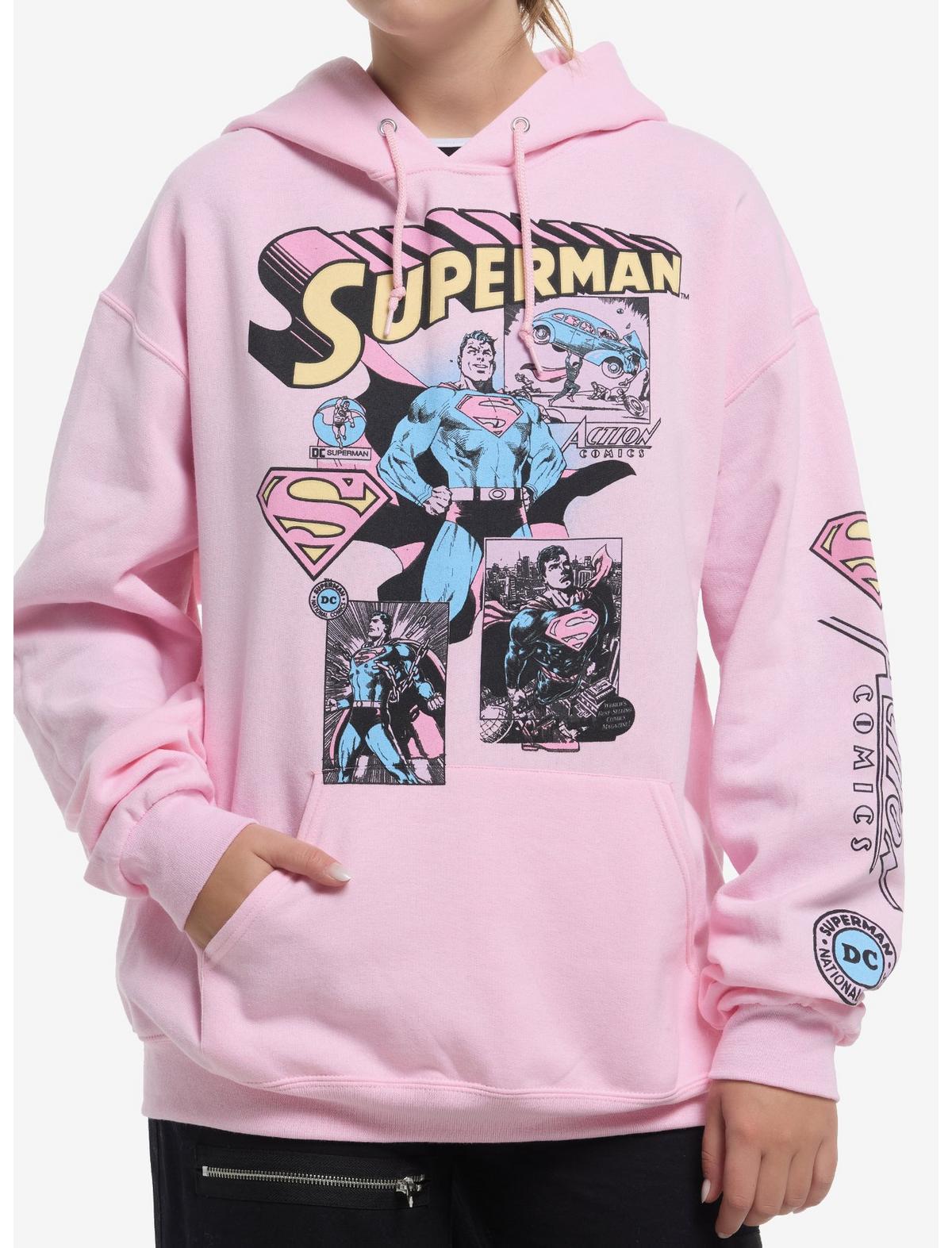 DC Comics Superman Comic Panels Girls Hoodie - US 6575
