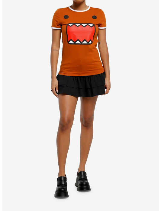 Domo Face Girls Ringer T-Shirt - US 2302