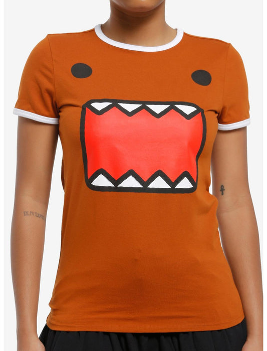 Domo Face Girls Ringer T-Shirt - US 2302