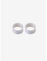 0G Silicone Grey Eyelet Plug 2 Pack - US 6112