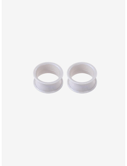 0G Silicone Grey Eyelet Plug 2 Pack - US 6112